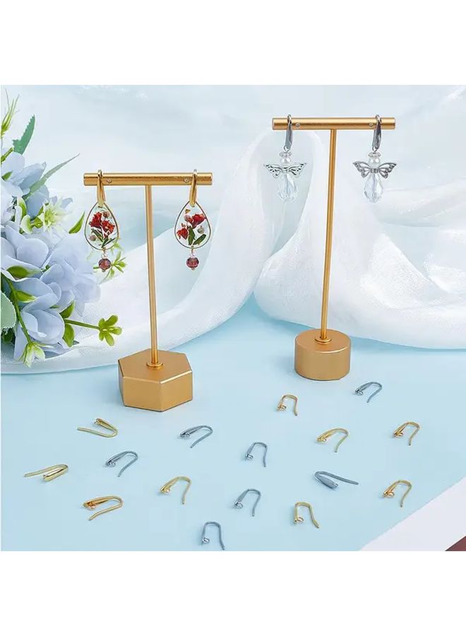 Stainless Steel Ear Hooks And Plastic Ear Plugs 10 Sets For Earring Making Accessories - Image 5